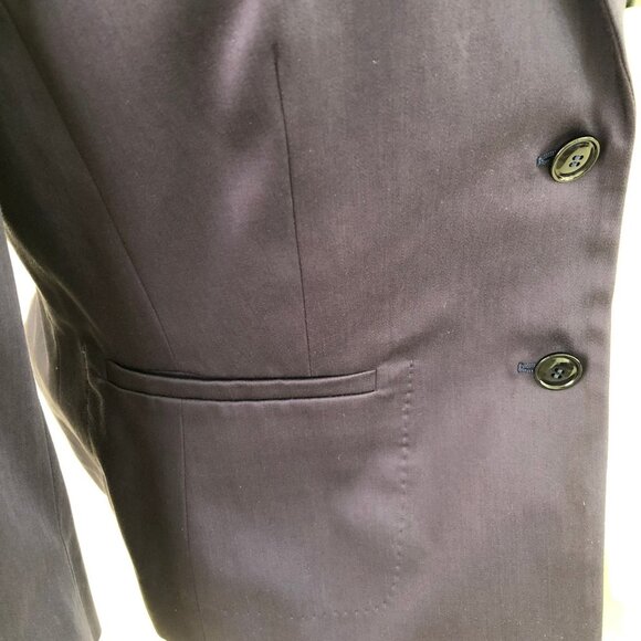MaxMara Designer Classic 2 Button Cotton Blend 3/4 Slv Jacket Purple Sz 8 NWOT - Picture 6 of 13